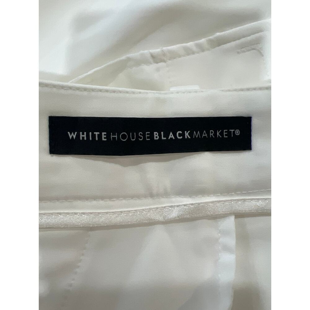 White House Black Market Size 4 White 5” Tailored Shorts Side Slits Pockets - Picture 13 of 14